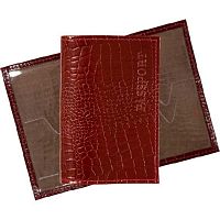 Обложка д/паспорта ATTOMEX 1030606 бордовая,нат.кожа шик "крокодил",ПВХ клапаны с 3отд.д/карт