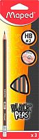 Карандаш ч/гр. с ласт. MAPED "Black Pep`s" 851759 треуг.,HB,из липы