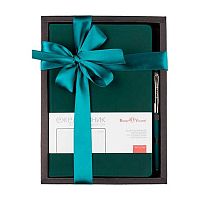 Набор подар. (ежедневник н/д А5 BV кож.зам."Megapolis Color" тёмн.зелён.+ручка ) 3-753/24-2