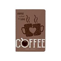 Тетрадь 32л. (клетка) А6 BV "Coffee as hot as love" 7-32-001/20 мат.лам.,софт-тач