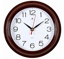 Часы настенные "Классика. Рубин" 2121-307 круг,корп.коричневый,d=21см