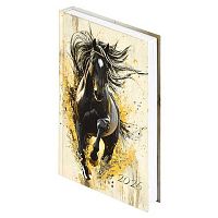 Ежедневник 2026г. А5 160л. ФЕНИКС тв.обл. "Вороной конь" 71535 мат.лам.,фольга,бел.бум.