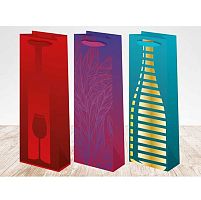 Пакет подар. Микрос 15*36см Бутылка Ч53431 люкс,микс,фольга