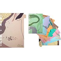 Разделитель листов пластик. А5 deVENTE "Marandi. Sparkle" 3051409 искрящ.фактура,с рис (8шт.)