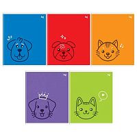 Тетрадь 48л. (клетка) BG "Наши питомцы" 57632 глянц.лам.,асс.