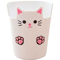 Подставка-стакан д/пиш. принадл. deVENTE "Kitty" 4104520 белая,с принтом,10,5*7,8см