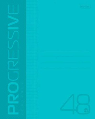 Тетрадь 48л. (линейка) ХАТ пластик.обл. Progressive "Бирюзовая"