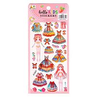 Наклейка декор. 10*22 "Одень куклу 2" Р22072-2 Ткн1001-2