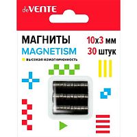 Магниты д/рукоделия deVENTE Magnetism 8000400 чёрн.,феррит.,30шт,10*3мм,,высок.намагнич.,к/блист.