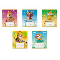 Тетрадь 12л. (линейка) EK "Корги" 51408