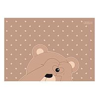 Клеёнка д/труда КОКОС 35*50см "Мишка" 260573 ПВХ,120мкм