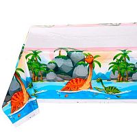 Скатерть "Мир динозавров" 108*180см,ПВХ 130-877