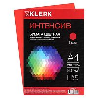 Бумага А4 д/офисной техники КЛЕРК 500л. интенсив/красная 206804 80г/м2