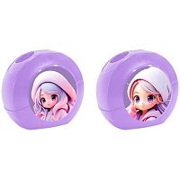 Точилка с контейнером 2отв. deVENTE "Amai Menoko" 8031604 сиренев.,пластик.