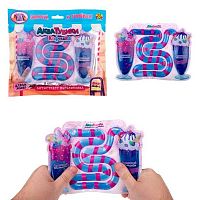 Игрушка-антистресс переливайка 1TOY "Акватубики Кафешка. Молочный коктейль черничный" Т25803