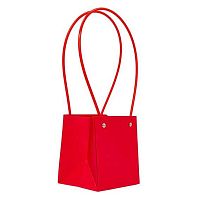 Сумка-кашпо Микрос ч37880 красная,картон,13*36см,с ручками 11,5*10,5см