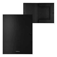 Папка на кнопке А4 EK "Cupids" 47227 чёрная,пластик,400мкм,с 3клапанами,8мм