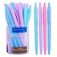 Ручка авт. шар. BV SlimClick "Zefir" 20-0229 синяя,0,5мм,асс.