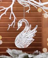 Подвесное украшение НГ "Хрустальный лебедь" 916-2123 прозр.,9,5*8см