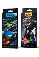 Карандаши 12цв. SchoolФормат "Микс для мальчиков" КЦ12-МДМ шестигр.,к/к