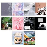 Тетрадь 12л. (клетка) BG "Микс -10" 62863 эконом,асс.