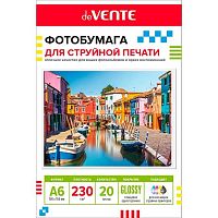 Фотобумага deVENTE А6 230г/м2 глянцевая односторонняя  20л. (2042414)