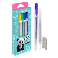 Набор гел. ручек  6цв. deVENTE "Yummy Panda" 5051536 с блёстками,1,0мм,прозр.-мат.корп.,к/к