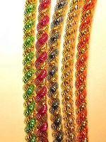 Мишура №4 синяя золото