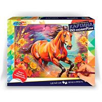 Картина по номерам на подрамнике MULTIART Символ года 2026 "Лошадь в цветах" 30*40 CANV30X40-117529