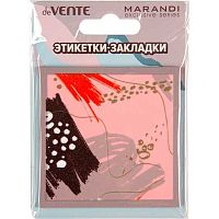 Самоклеящиеся этикетки-закладки deVENTE 76*76мм,50л. "Marandi. Metallic" 2011441 розов.,пластик.