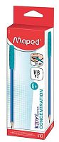 Карандаш ч/гр. пластик. MAPED 854402 жеват.насадка-антистресс