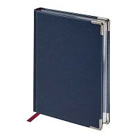 Ежедневник н/д А5+ 136л. BV кож.зам. "Sydney Nebraska" 3-128/28 синий,серебр.срез,бел.бум.