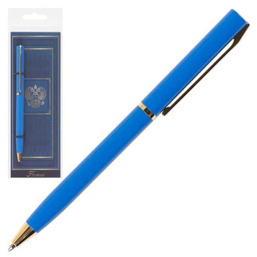 Ручка подар. шар. Fiorenzo "Символика" 232009 синяя,корп.синий,поворот.механ.,пакет