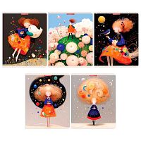 Тетрадь 48л. (клетка) КанцБиз "Мечтательница" 15038/5 глиттер