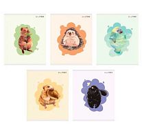 Тетрадь 48л. (клетка) ЭКСМО "Зверята" ТКЛ488680 мел.карт.,выб.лак,асс.