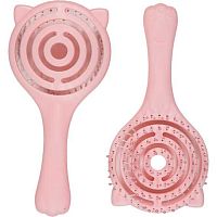 Расчёска deVENTE "Kawaii Cat" 9029509 пластик,ручка с лапкой,обушок с ушками,эласт.зубья