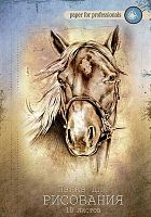 Папка для акварели А4 10л. Проф-Пресс "Лошадь" 10-1103 цв.обл.