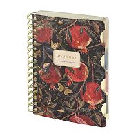 Записная книжка А5 120л. BV спираль "Art Journal.Флора.Гранат" 3-567/16 тв.обл.,с разд.,беж.бум.