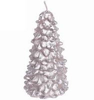 Свеча "Сказочная ель" 221-049 серебро,5,5*10см