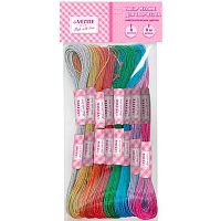 Нитки д/вышивания мулине deVENTE "Diy Metallic Art" 8001554 полиэстер,8цв.*8шт.*8м,в пласт.пакет.