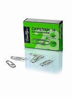 Скрепки 28мм 100шт. ГЛОБУС С28-100Н метал.,овальные,никелиров.