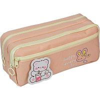 Пенал-косметичка deVENTE 210*90*90 "Happy every day" 7025685 (80предм.) прямоуг.,персик.,полиэстер