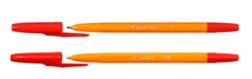 Ручка шар. Союз РШ СН1 126 3  красная, корпус оранжевый