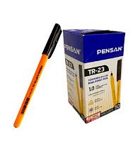 Ручка шар. PENSAN "TR-23" 1599470 чёрная,1,0мм,треуг,жёлт.корп.