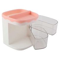 Подставка д/канц.принадл. КОКОС 251102 розовый,4отд.