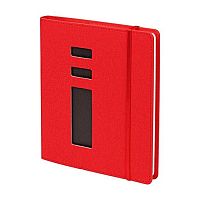 Ежедневник н/д А5 128л. BV кож.зам. "La Manche" 3-671/04 красный,лин.,резинка,беж.бум.