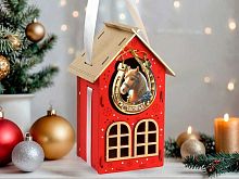 Подар. упаковка НГ Символ года 2026 "Новогодний домик с магнитом "Подкова" малый" ПУ895-02-0601