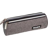 Пенал-тубус deVENTE 220*80*80 "Private" 7021502 (70предм.) серый,полиэстер,3отд.