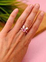 Кольцо АЛЕФ GIRLY "Розовый заяц" 25P-017 акриловое,d=1,7см