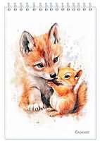 Блокнот А5  48л. АППЛИКА спираль "Малыши" С0028-171 клетка